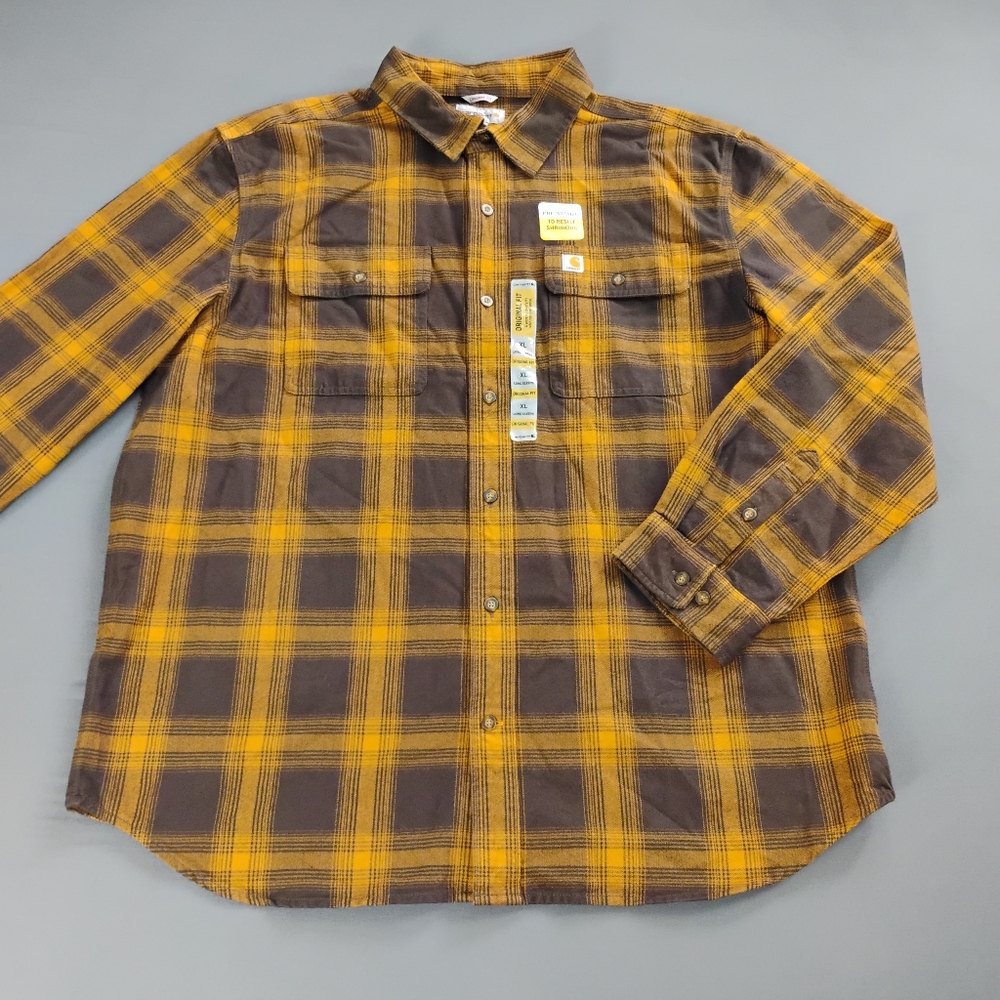Carhartt Rugged Flex Flannel Shirt Men's Plus XXL Multicolor Relaxed Fit NWT